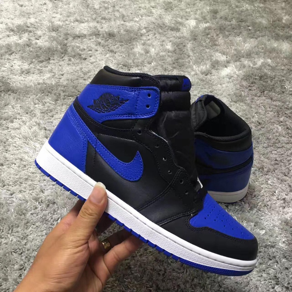 Nike air Jordan retro 1s royal blue and black